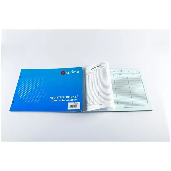 Registru casa A4 2 exemplare hartie autocopiativa 50 seturi/carnet coperta carton 300g/mp Registru casa A4 2 exemplare hartie autocopiativa 50 seturi/carnet coperta carton 300g/mp