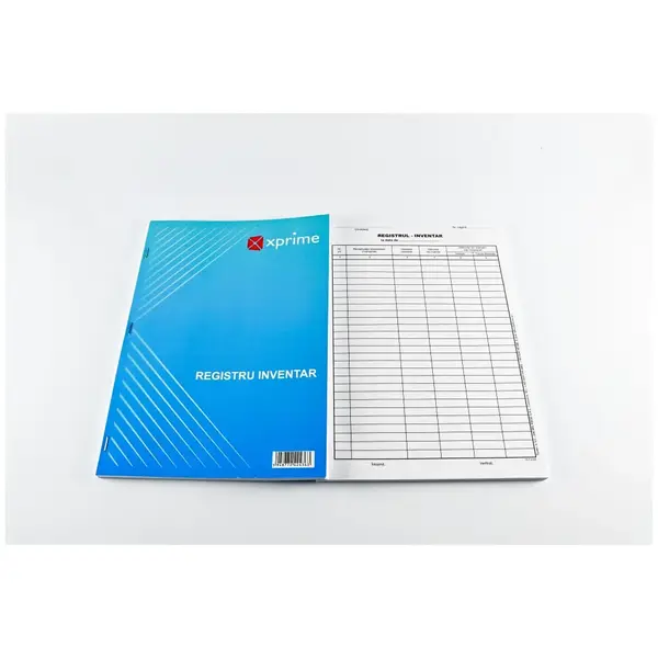 Registru inventar A4 hartie offset 100 file/carnet coperta carton 300 g/mp Registru inventar A4 hartie offset 100 file/carnet coperta carton 300 g/mp