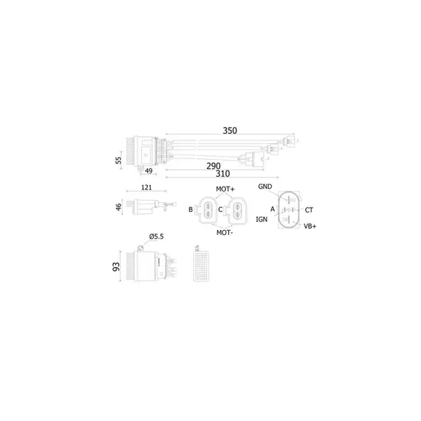 Reglaj, suflanta de interior MAHLE ABR 78 000S