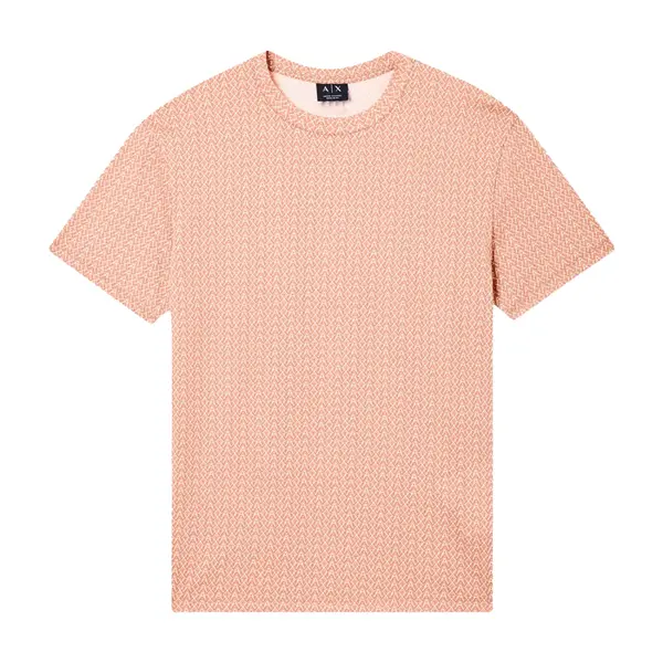 Regular fit jersey t-shirt with allover logo orange M