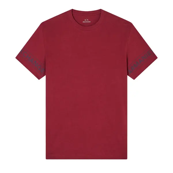 Regular fit t-shirt with printed sleeves red S