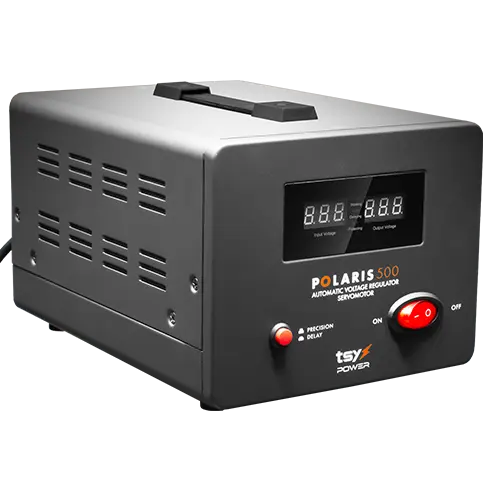 Regulator de tensiune cu servomotor TSY Power Polaris, 500VA, intrare 150-260V, AVR-POLARIS-500VA