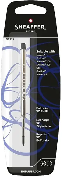 Reîncărcător pentru pix Sheaffer K Style - Negru, M