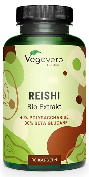 Reishi Bio Extrakt, 600 mg, 90 capsule, Vegavero