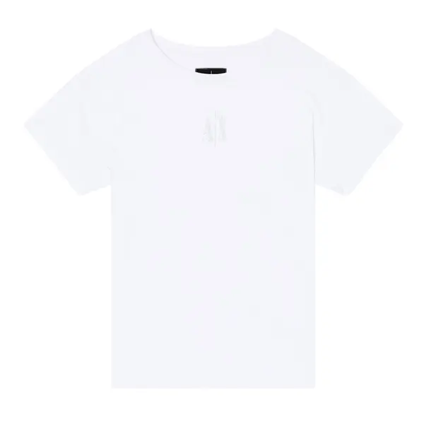 Relaxed fit t-shirt in premium cotton jersey white Xs