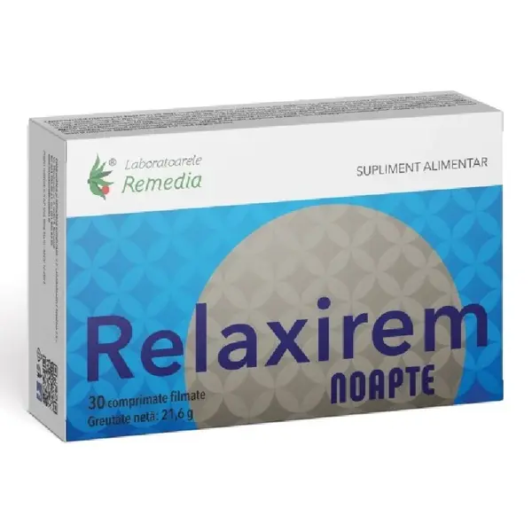 Relaxirem Noapte, 30 comprimate, Remedia