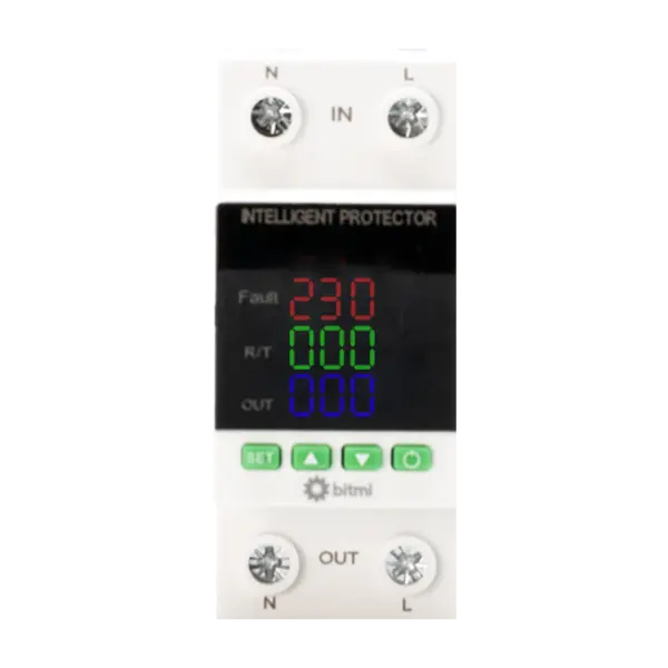Releu de protectie la tensiune si curent cu reconectare, 220V 63A, Bitmi 11856