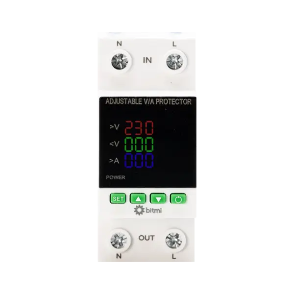 Releu de protectie la tensiune si curent pentru AC DC 1-63A, Bitmi 11855