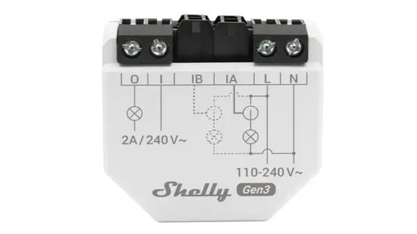 Releu monofazat Shelly EM Gen3, 2 canale, Wi-Fi, Bluetooth, control contactor, clema 50A inclusa, Shelly EM Gen3