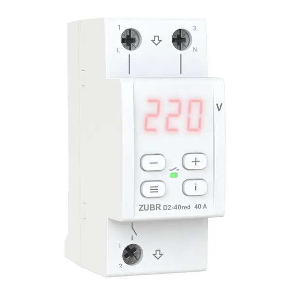 Releu protectie supra si subtensiune D2-40, supratemperatura , reglaj histerezis, afisaj ALB ZUBR