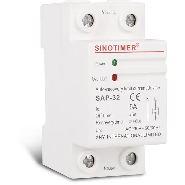 Releu Sinotimer, siguranta digitala de protectie tensiune, Sinotimer, 5A, SAP-32, recuperare automata