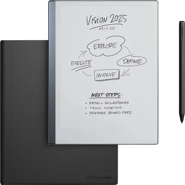 Remarkable Tableta ePaper reMarkable 2 + Pen Marker Plus + Premium Book Cover, 10.3, E Ink Carta Monochrome Multi-point capacitive touch, 1 GB RAM, 8 GB Flash, Wi-Fi, Negru