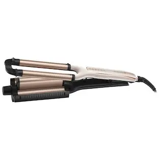 REMINGTON Placa ajustabila de ondulat si creponat parul Remington PROluxe CI91AW, 4 stiluri, OPTIheat, Alb/Bej