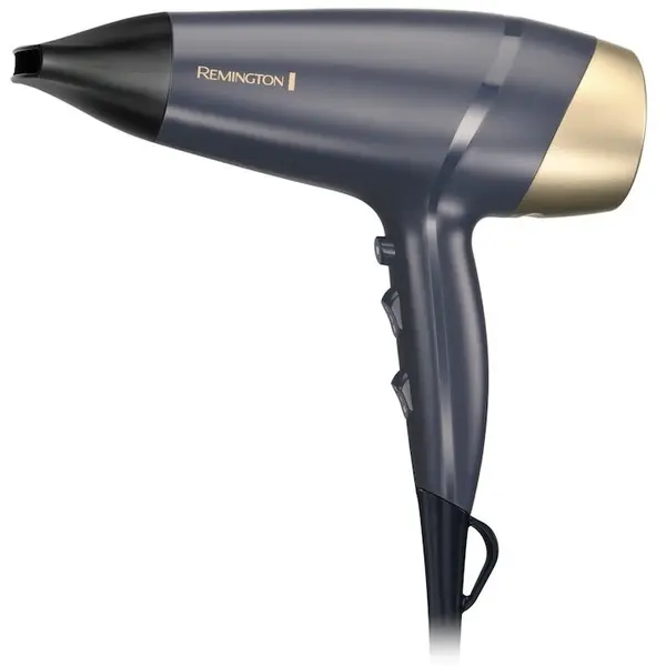 REMINGTON Uscator de par Remington Sapphire Luxe D5805, 2200 W, 3 trepte caldura, 2 viteze, Champagne-Bleumarin