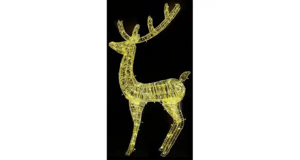 Ren de Craciun, 250 LED-uri, alb cald, 180 cm, acril, XXL