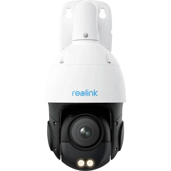 Reolink Camera de supraveghere exterior Reolink P850, rotativa IP PTZ Speed Dome cu iluminare duala, 4K, 5.3 - 86mm, IR/lumina alba 80 m, microfon si difuzor, detectie om/vehicul/animal, slot card, auto tracking, vizualizare de pe telefon, PoE, 16x
