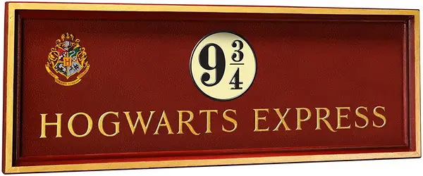 Replica The Noble Collection Movies: Harry Potter - Hogwarts Express 9 3/4 Sign, 58 cm