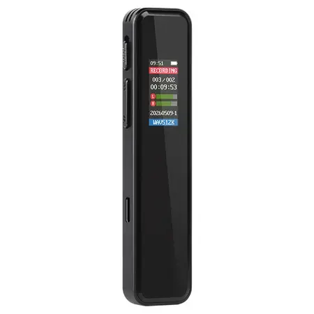 Reportofon digital Kruger&Matz KM0951, 8GB, 230 mAh, Ecran LCD 0.96inch (Negru)
