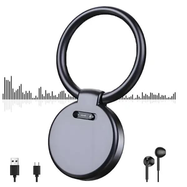 Reportofon Spion BIRAI BR30, 4GB, Activare Vocala, Design Tip Breloc, Inregistrare HD, Autonomie 8h