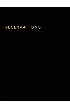 Reservations Book: Hardcover Restaurant Reservations, Double Page per Day for Lunch and Dinner, 8.5x11, Black - Pilvi Paper