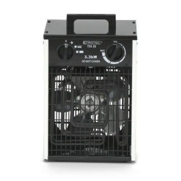 Resigilat -Aeroterma electrica TDS 20, Putere incalzire pana la 3300W, Debit de aer 355 m3/h, Termostat, Protectie IP44