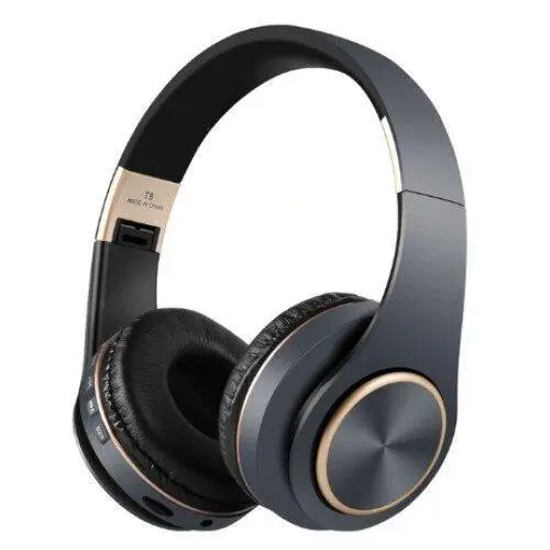 RESIGILAT - Casti Bluetooth Model T8 Over-Ear Stereo cu Microfon Wireless, Suport Card, Bass