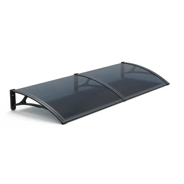 RESIGILAT – Copertină PRO 160x150 cm din aluminiu și plexiglas – Negru/Antracit - Negru/Antracit