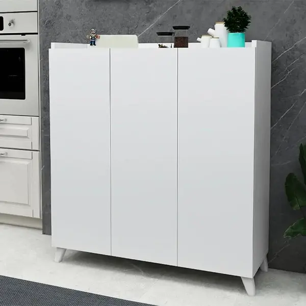 RESIGILAT - Dulap multifunctional cu 3 usi, Design scandinav modern 103.5 x 90 x 30cm