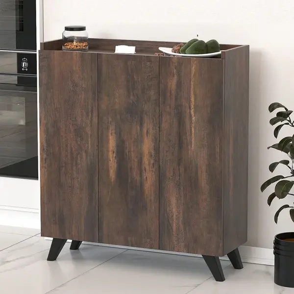 RESIGILAT - Dulap multifunctional cu 3 usi, Design scandinav modern 103.5 x 90 x 30cm