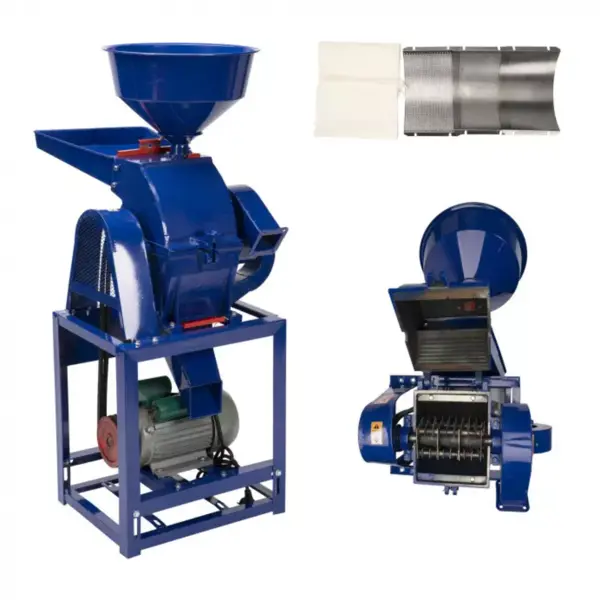 RESIGILAT - Moara cereale electrica universala Micul Fermier GF-0892 cu 36 ciocanele si tocator de resturi vegetale, 400 kg/h