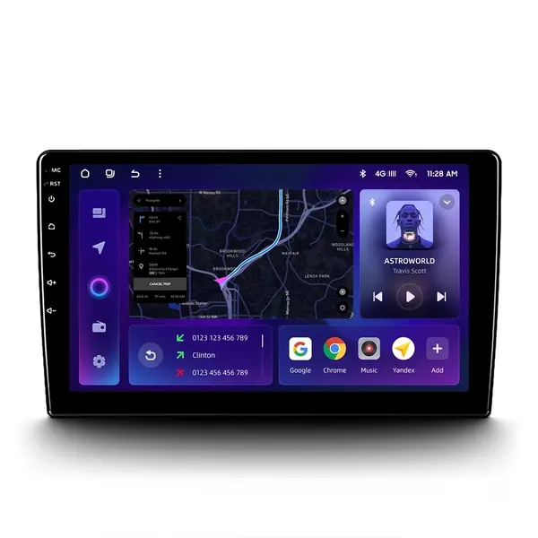 Resigilat - Navigatie Auto MOSS M2 4+64GB 9" IPS Octa-core 1.6Ghz, Android 4G Bluetooth 5.1 DSP
