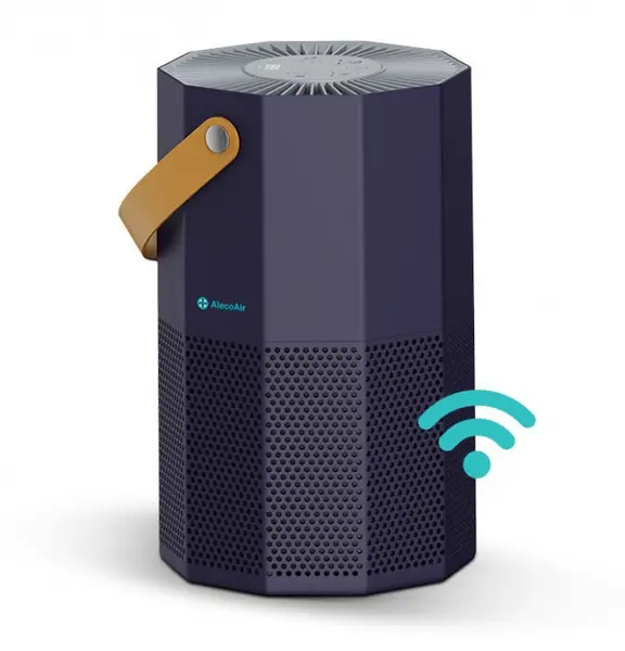 Resigilat - Purificator de aer AlecoAir P25 ROUBIQ, Wi-Fi, Lampa UV-C, Filtru True HEPA si Carbune Activ, Ionizare, PM 2.5