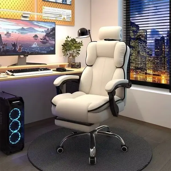 RESIGILAT - Scaun Ergonomic Directorial cu Suport Picioare Rabatabil Piele Ecologica