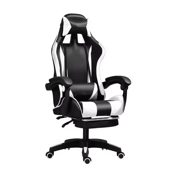 RESIGILAT - Scaun Gaming Racing SpeedX GT, Piele Ecologică, Recliner, Perne Ergonomice și Suport pentru Picioare