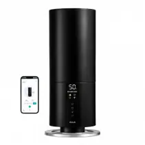 Resigilat - Umidificator cu ultrasunete Duux Beam Mini 2 Black, Wifi, Pentru 30 mp, Asistenti vocali, Timer, Sleep