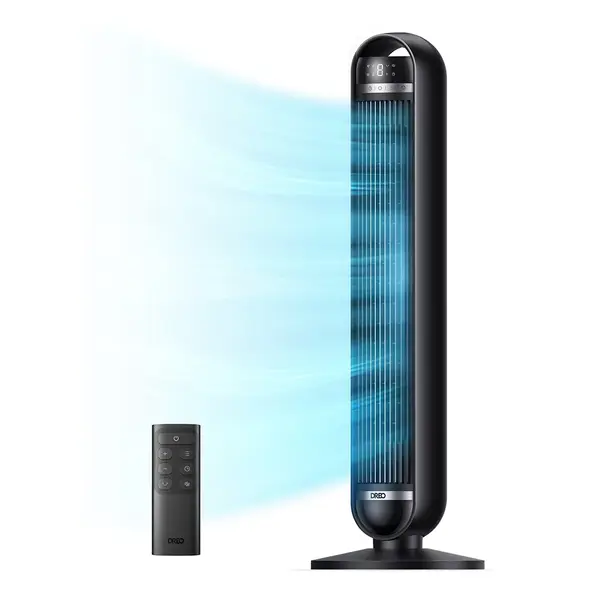 - Resigilat! Ventilator Turn DREO Nomad DR-HTF014, 8 viteze, 4 functii, 92cm, oscilatie 90°, HyperSilent 25dB, telecomanda, negru