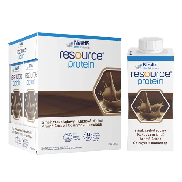 Resource Protein ciocolata, 4 flacoane EasyBottle, 200 ml, Nestle