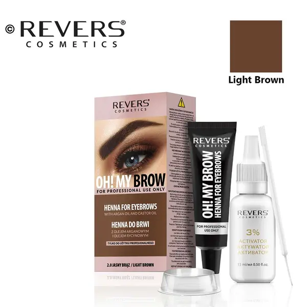 Revers Eyebrow Kit with Dye and Activator - Brown