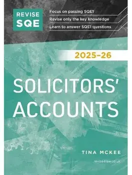 Revise SQE Solicitors' Accounts 2025/26. SQE1 Revision Guide, 2025/26, Paperback/Tina McKee