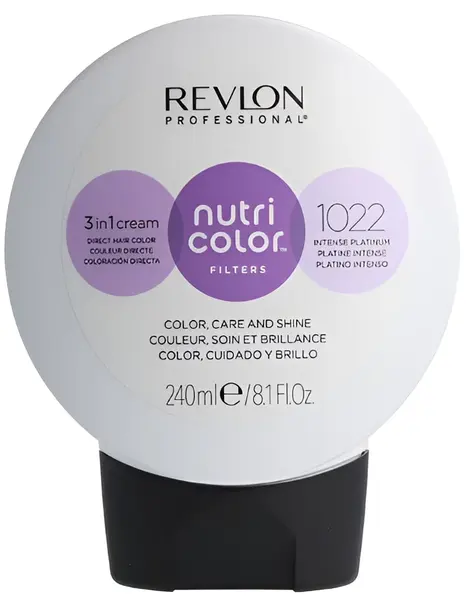 Revlon Professional Nutri Color Filters Mască pentru colorarea părului Metal-Ice Toning Filters, 1022, 240 ml