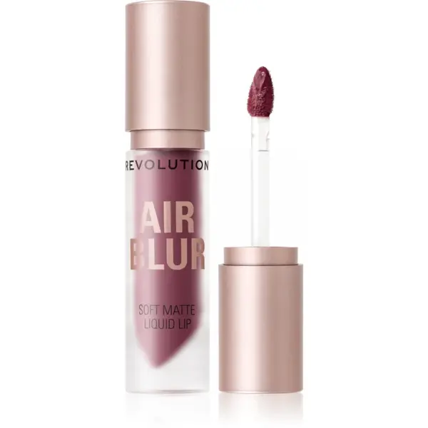 Revolution Air Blur Liquid Lipstick ruj lichid mat, cu textură lejeră culoare Black Cherry 3.5 ml