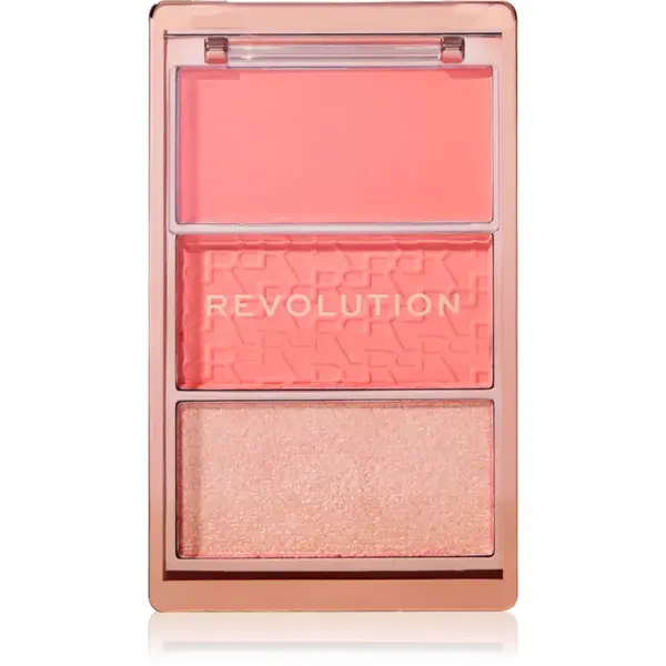 Revolution Blush Icon Palette paleta fard de obraz culoare Authentic Peach 9.8 g