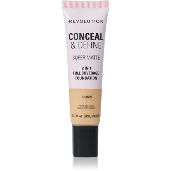 Revolution Conceal & Define machiaj cu efect matifiant culoare F7.2NW 23 ml