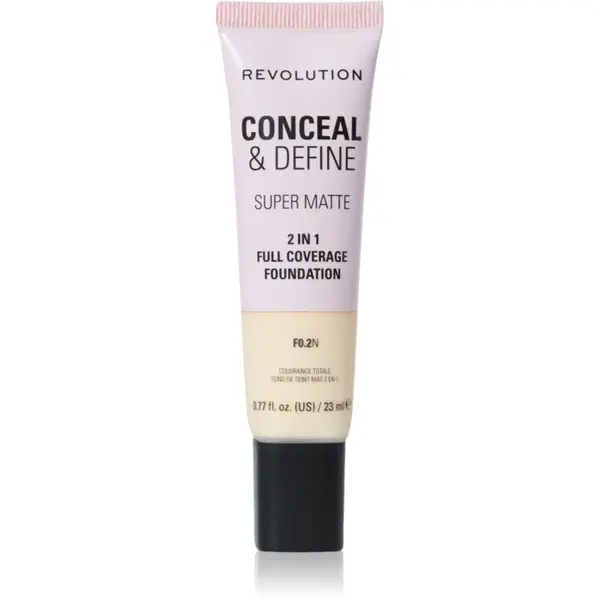 Revolution Conceal & Define machiaj cu efect matifiant culoare F0.2N 23 ml