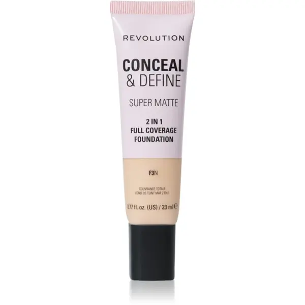 Revolution Conceal & Define machiaj cu efect matifiant culoare F3N 23 ml