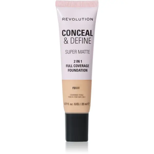 Revolution Conceal & Define machiaj cu efect matifiant culoare F5NW 23 ml