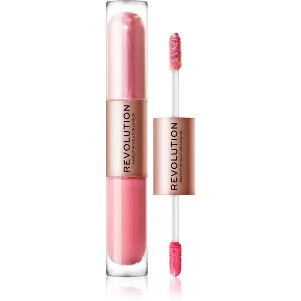 Revolution Double Up lichid fard ochi 2 in 1 culoare Blissful Pink 2x2.2 ml