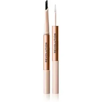 Revolution Fluffy Brow Filter Duo creion dermatograf cu două capete pentru sprâncene pentru fixare și formă