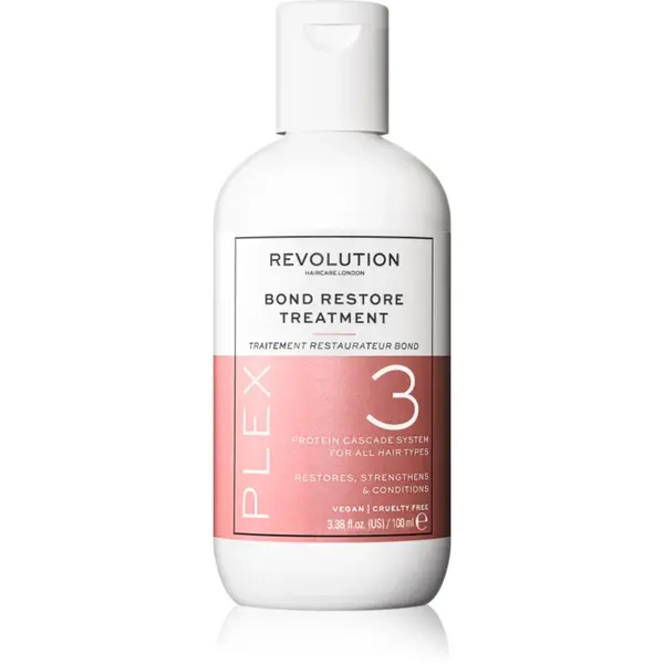 Revolution Haircare Plex No.3 Bond Restore Treatment tratament intensiv pentru par pentru păr uscat și deteriorat 100 ml