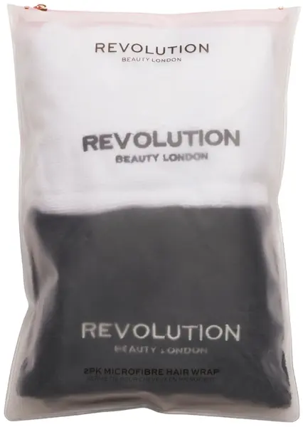 Revolution Haircare Prosoape din microfibra, alb-negru, 2 bucati
